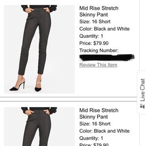 Express skinny black and white pants